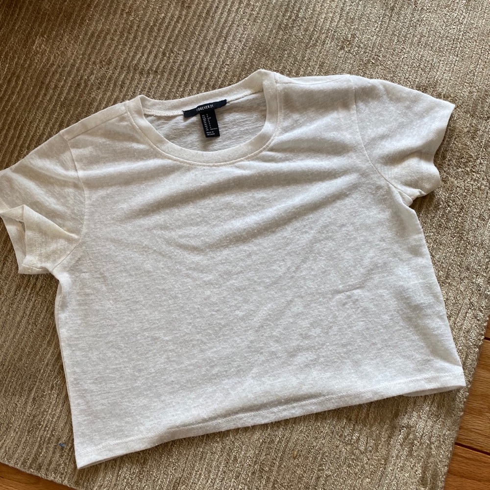 Forever 21 off white loose fit tee